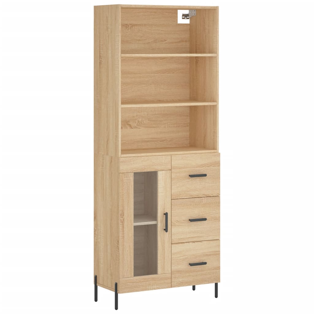 Credenza Rovere Sonoma 69,5x34x180 cm in Legno Multistrato - homemem39