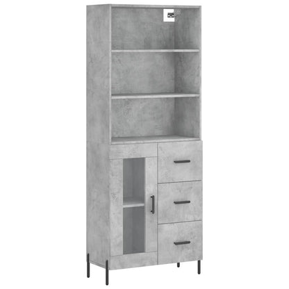 Credenza Grigio Cemento 69,5x34x180 cm in Legno Multistrato - homemem39