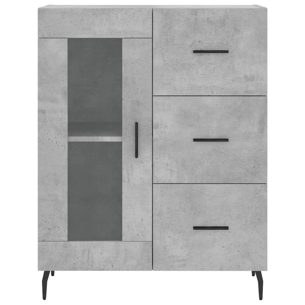 Credenza Grigio Cemento 69,5x34x180 cm in Legno Multistrato - homemem39