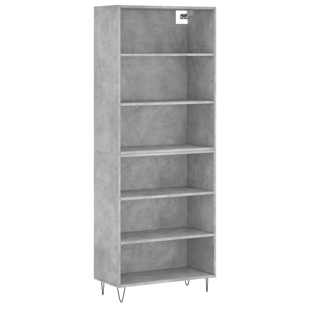 Credenza Grigio Sonoma 69,5x32,5x180 cm Legno Multistrato - homemem39