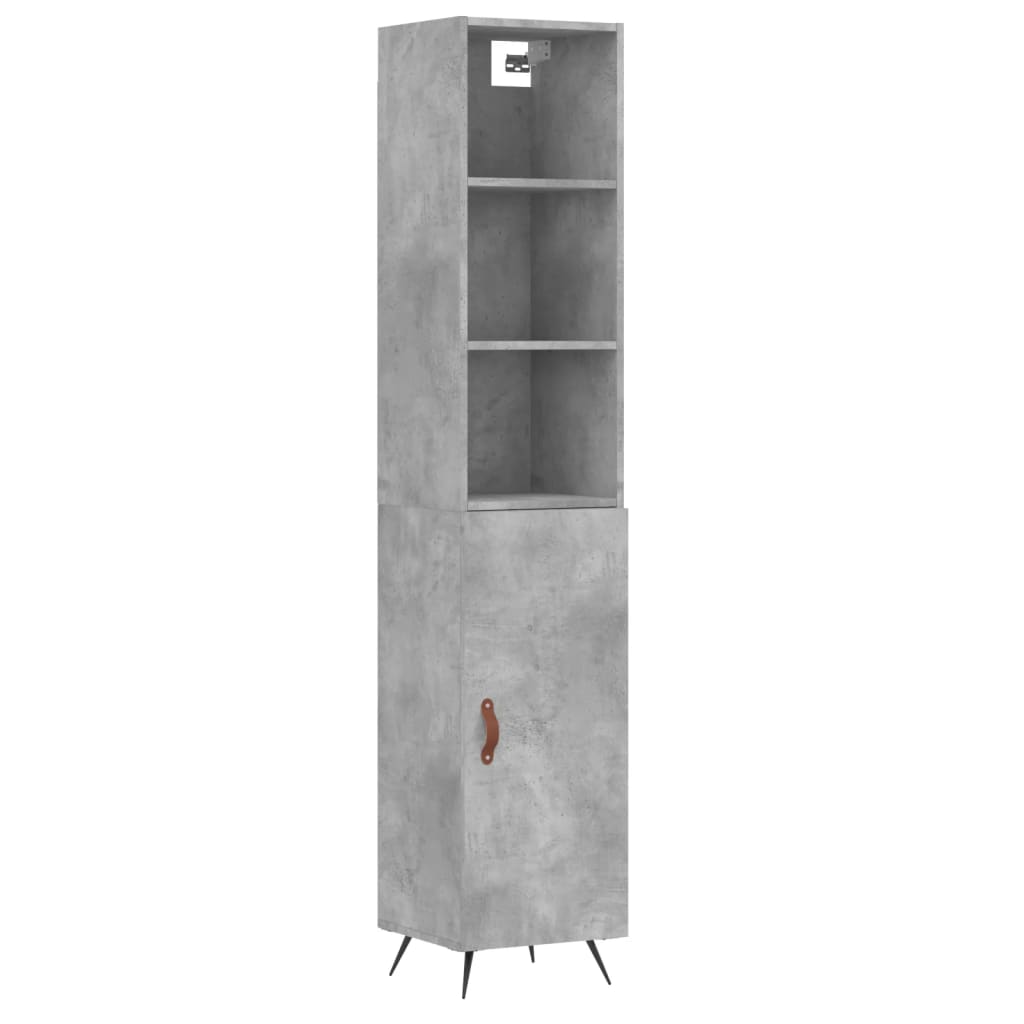 Credenza Grigio Cemento 34,5x34x180 cm in Legno Multistrato - homemem39