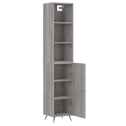 Credenza Grigio Sonoma 34,5x34x180 cm in Legno Multistrato - homemem39