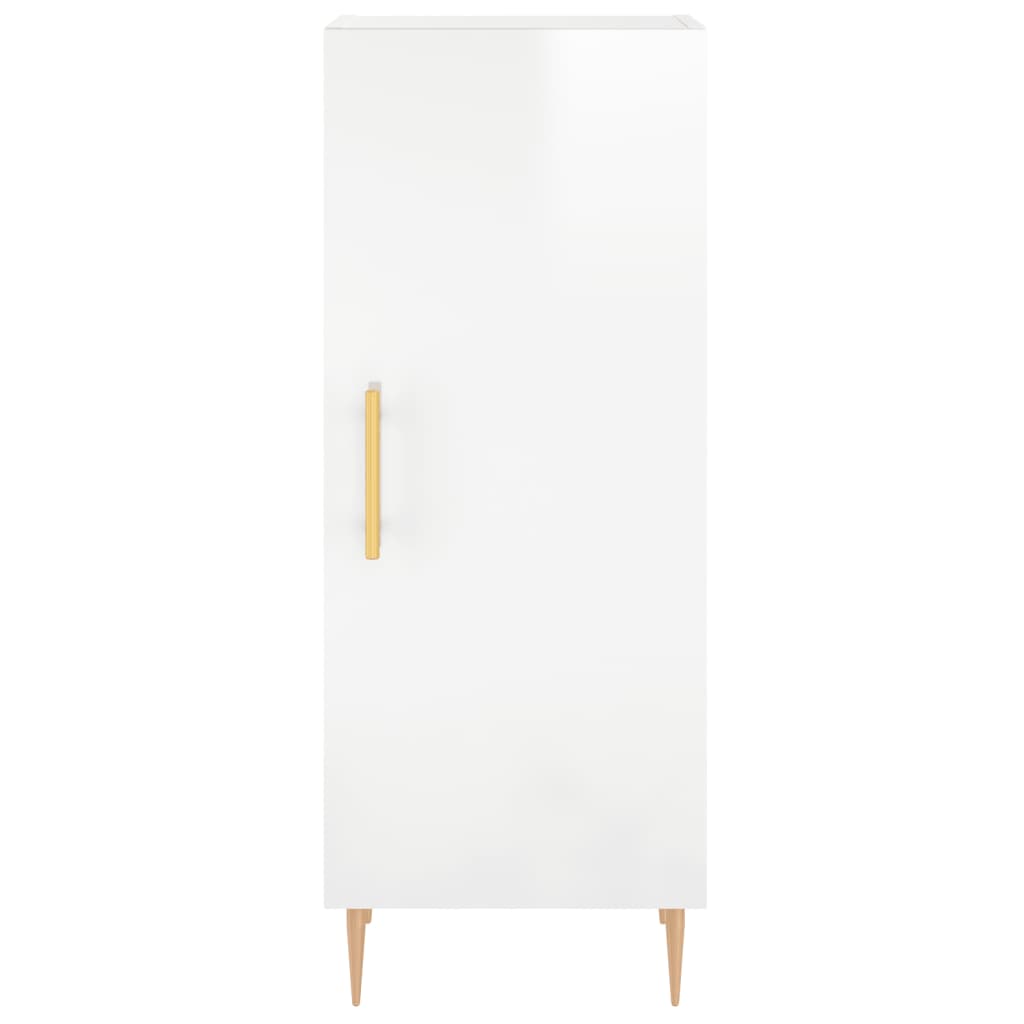 Credenza 34,5x34x180 cm in Legno Multistrato Bianco Lucido - homemem39