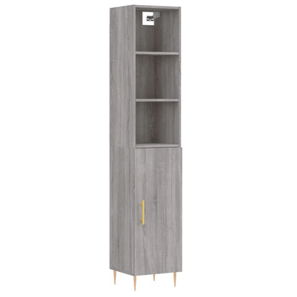 Credenza Grigio Sonoma 34,5x34x180 cm in Legno Multistrato - homemem39