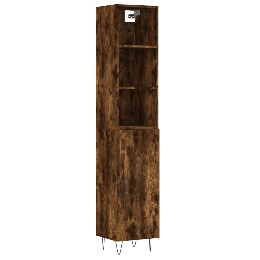 Credenza Rovere Fumo 34,5x34x180 cm in Legno Multistrato - homemem39