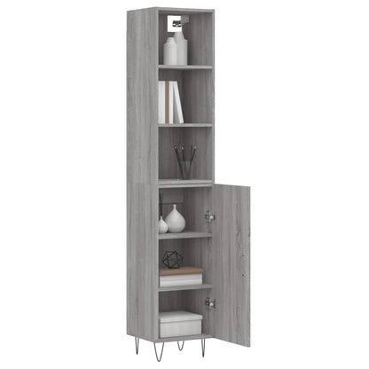 Credenza Grigio Sonoma 34,5x34x180 cm in Legno Multistrato - homemem39