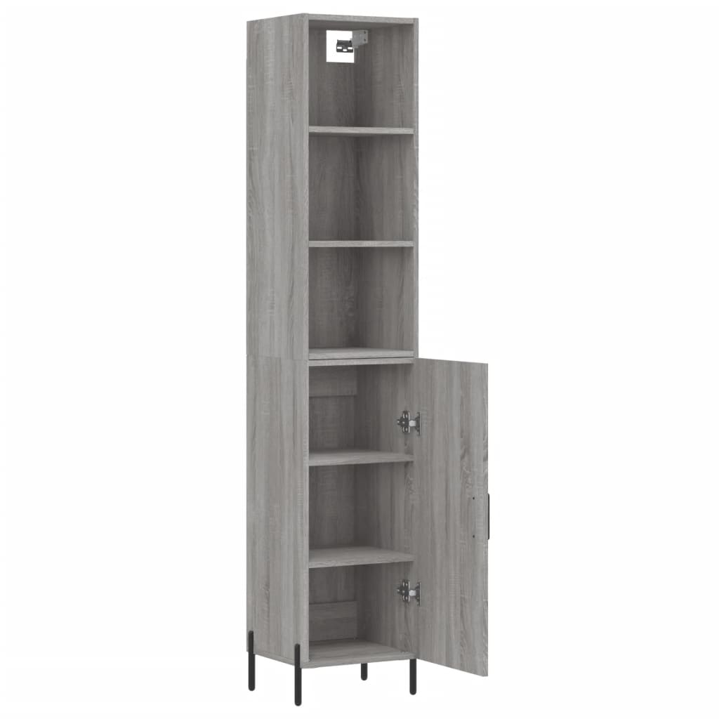 Credenza Grigio Sonoma 34,5x34x180 cm in Legno Multistrato - homemem39