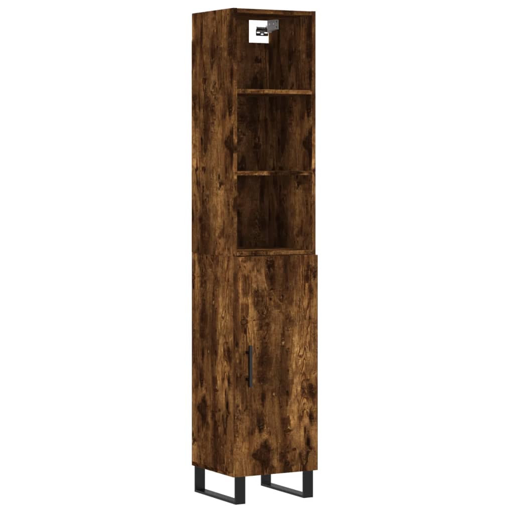 Credenza Rovere Fumo 34,5x34x180 cm in Legno Multistrato - homemem39