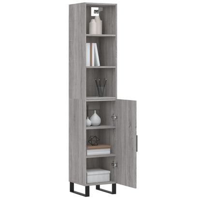 Credenza Grigio Sonoma 34,5x34x180 cm in Legno Multistrato - homemem39