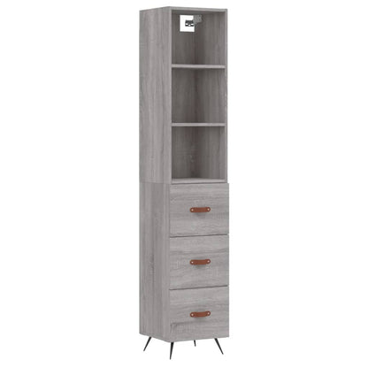 Credenza Grigio Sonoma 34,5x34x180 cm in Legno Multistrato - homemem39