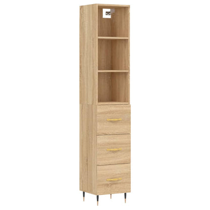 Credenza Rovere Sonoma 34,5x34x180 cm in Legno Multistrato - homemem39