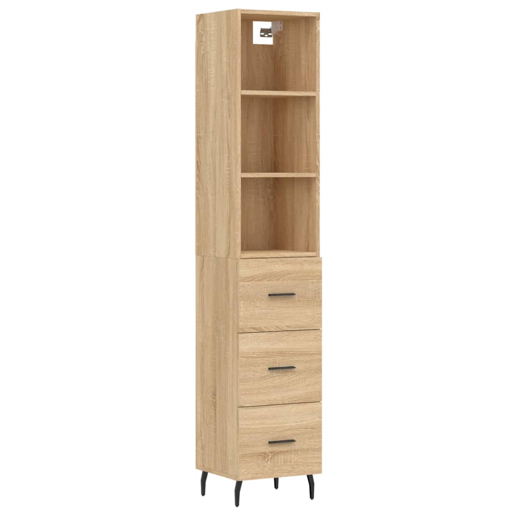 Credenza Rovere Sonoma 34,5x34x180 cm in Legno Multistrato - homemem39