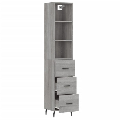 Credenza Grigio Sonoma 34,5x34x180 cm in Legno Multistrato - homemem39