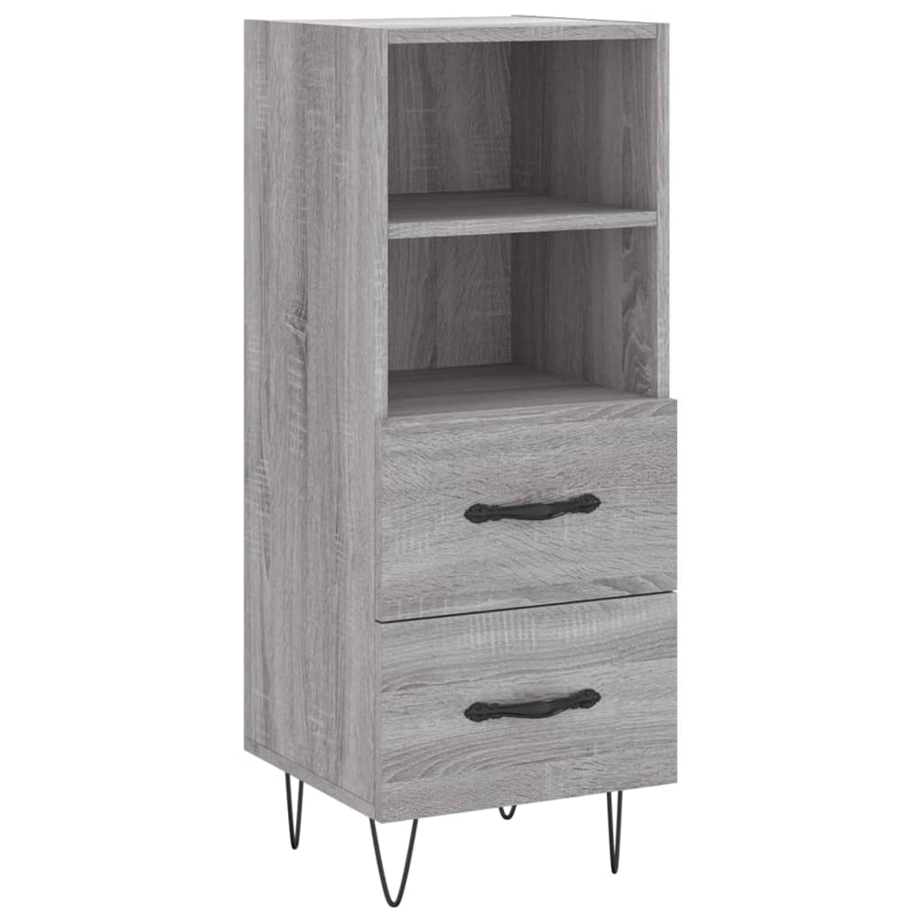 Credenza Grigio Sonoma 34,5x34x180 cm in Legno Multistrato - homemem39