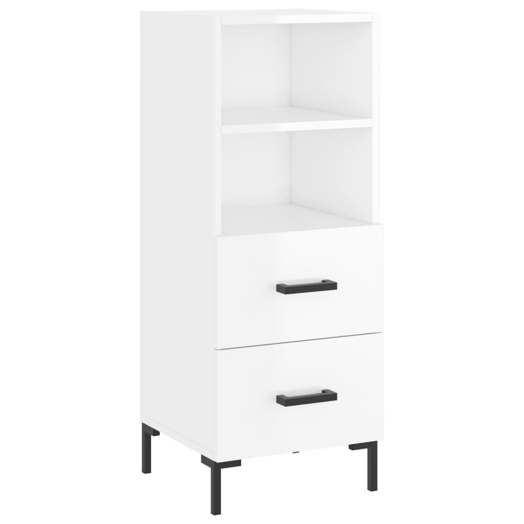 Credenza 34,5x34x180 cm in Legno Multistrato Bianco Lucido - homemem39