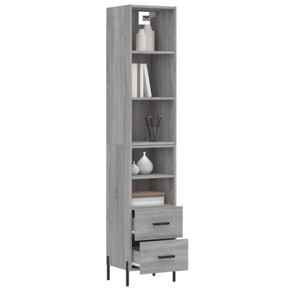 Credenza Grigio Sonoma 34,5x34x180 cm in Legno Multistrato - homemem39