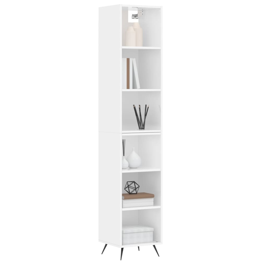 Credenza 34,5x32,5x180 cm in Legno Multistrato Bianco Lucido - homemem39