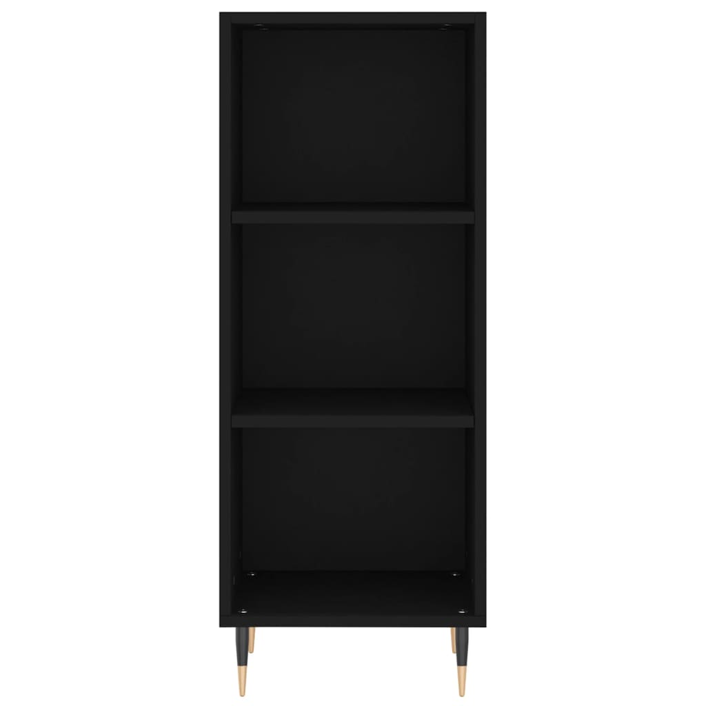 Credenza Nera 34,5x32,5x180 cm in Legno Multistrato - homemem39