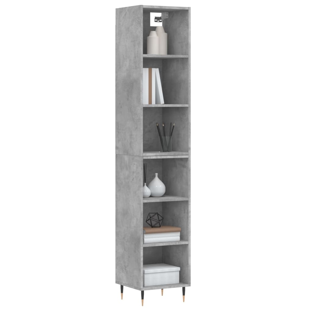 Credenza Grigio Cemento 34,5x32,5x180 cm in Legno Multistrato - homemem39