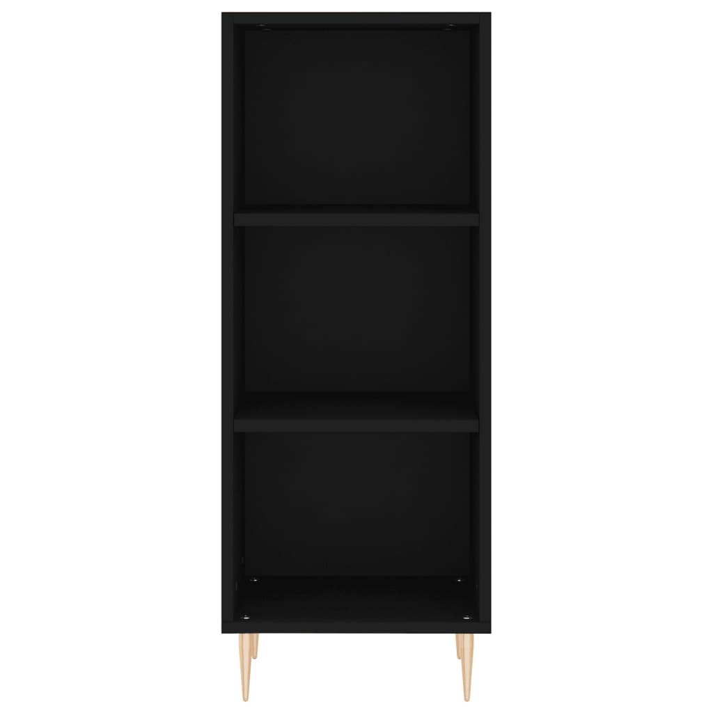 Credenza Nera 34,5x32,5x180 cm in Legno Multistrato - homemem39