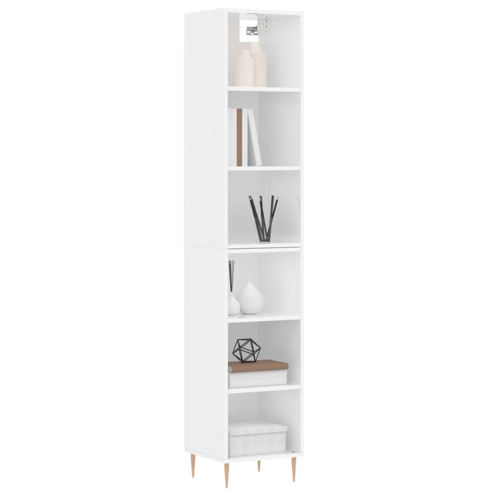 Credenza 34,5x32,5x180 cm in Legno Multistrato Bianco Lucido - homemem39