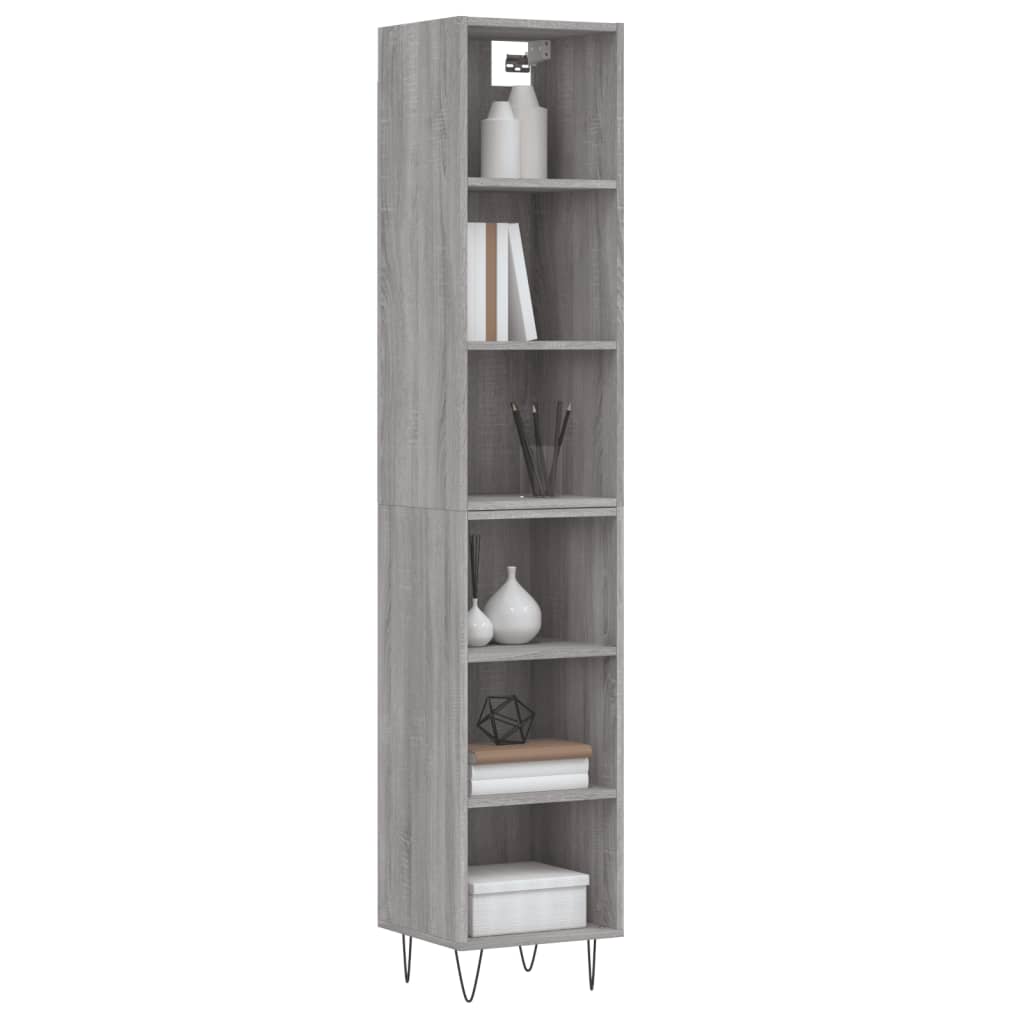 Credenza Grigio Sonoma 34,5x32,5x180 cm in Legno Multistrato - homemem39