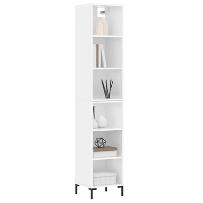 Credenza 34,5x32,5x180 cm in Legno Multistrato Bianco Lucido - homemem39