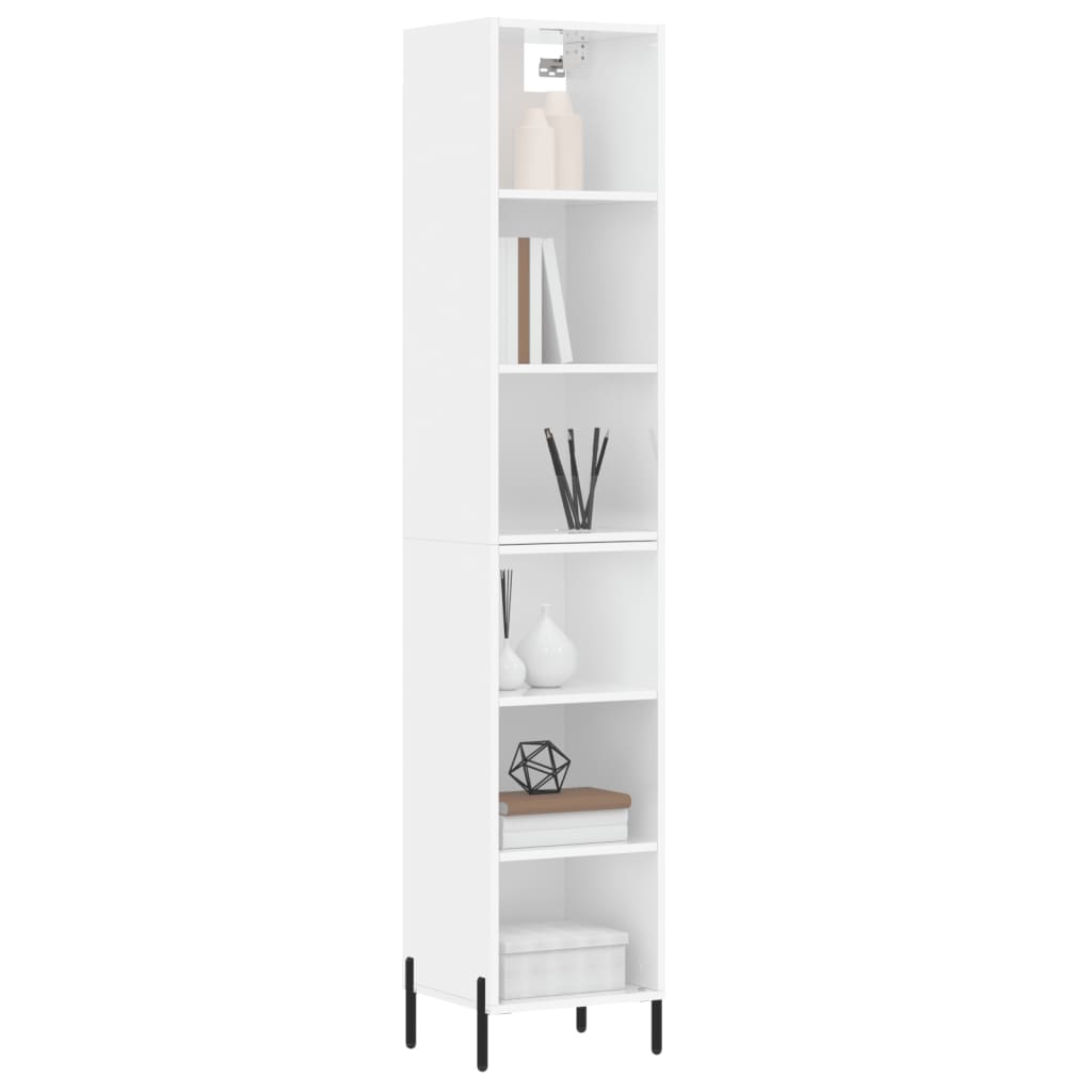 Credenza 34,5x32,5x180 cm in Legno Multistrato Bianco Lucido - homemem39