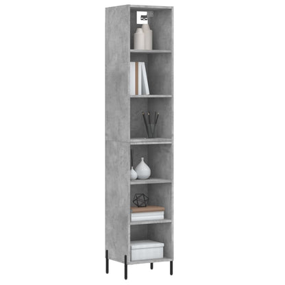 Credenza Grigio Cemento 34,5x32,5x180 cm in Legno Multistrato - homemem39