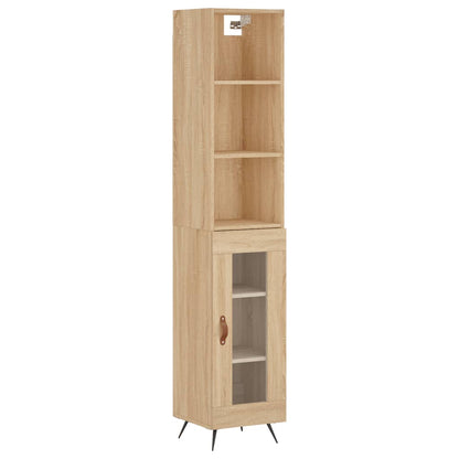 Credenza Rovere Sonoma 34,5x34x180 cm in Legno Multistrato - homemem39