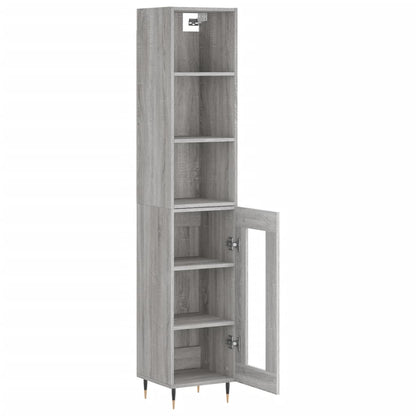 Credenza Grigio Sonoma 34,5x34x180 cm in Legno Multistrato - homemem39