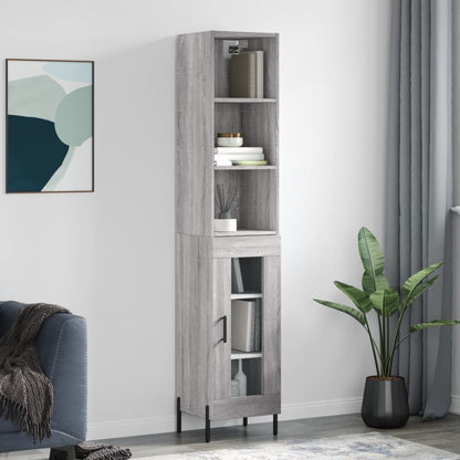 Credenza Grigio Sonoma 34,5x34x180 cm in Legno Multistrato - homemem39