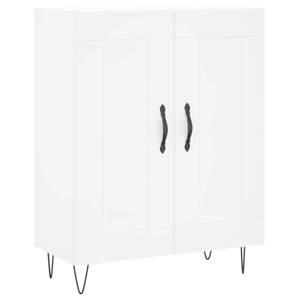 Credenza Bianca 69,5x34x180 cm in Legno Multistrato - homemem39