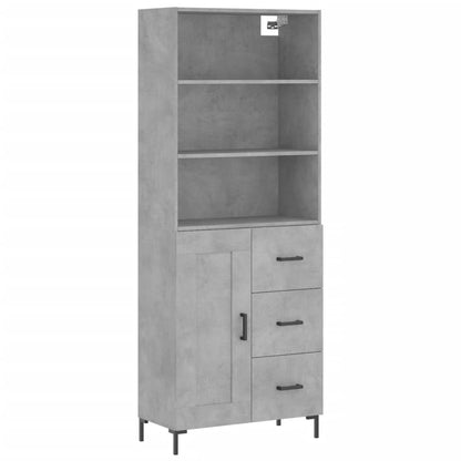 Credenza Grigio Cemento 69,5x34x180 cm in Legno Multistrato - homemem39