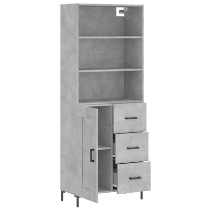 Credenza Grigio Cemento 69,5x34x180 cm in Legno Multistrato - homemem39