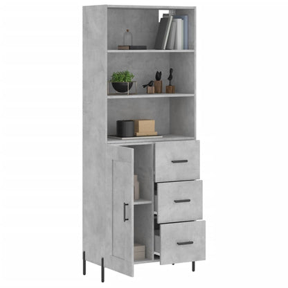 Credenza Grigio Cemento 69,5x34x180 cm in Legno Multistrato - homemem39