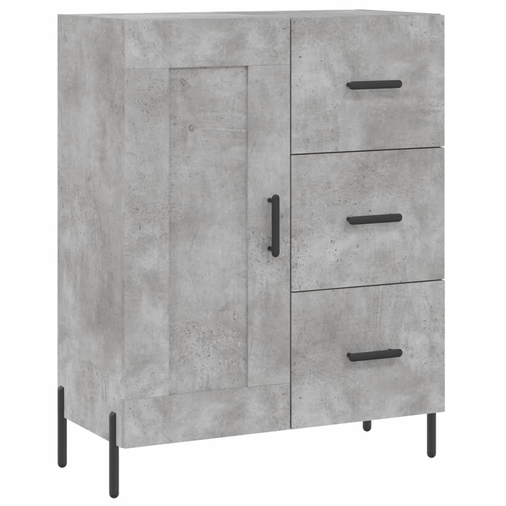 Credenza Grigio Cemento 69,5x34x180 cm in Legno Multistrato - homemem39