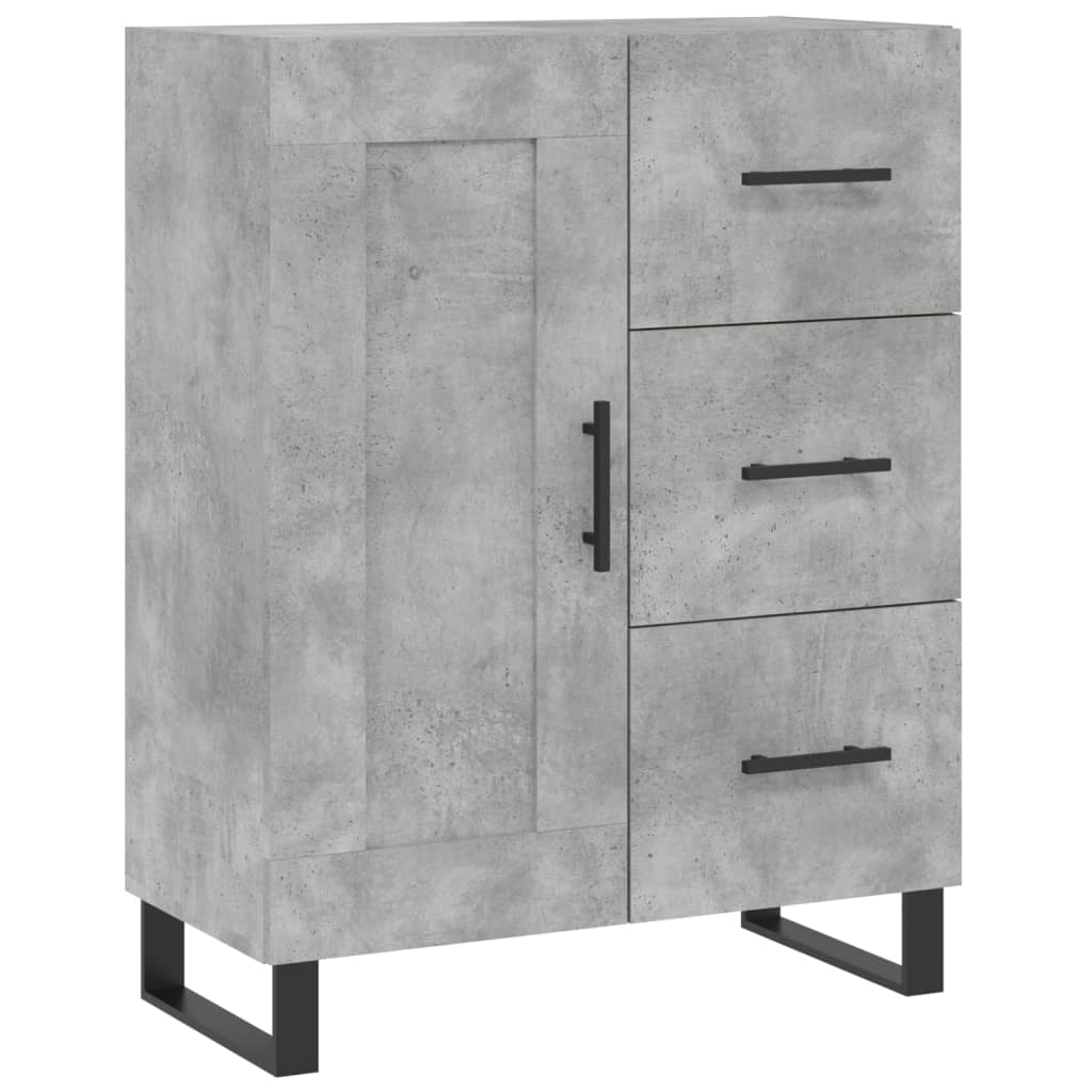 Credenza Grigio Cemento 69,5x34x180 cm in Legno Multistrato - homemem39