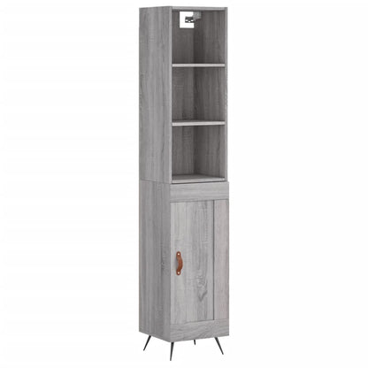 Credenza Grigio Sonoma 34,5x34x180 cm in Legno Multistrato - homemem39