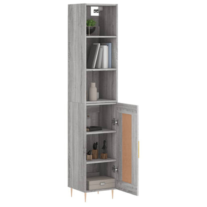 Credenza Grigio Sonoma 34,5x34x180 cm in Legno Multistrato - homemem39