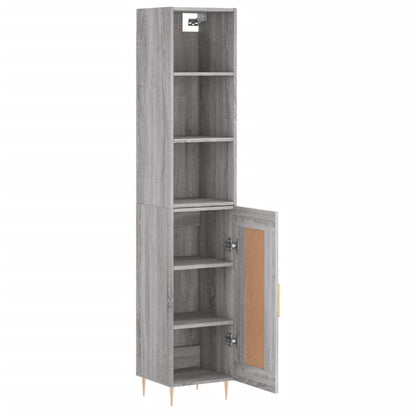 Credenza Grigio Sonoma 34,5x34x180 cm in Legno Multistrato - homemem39