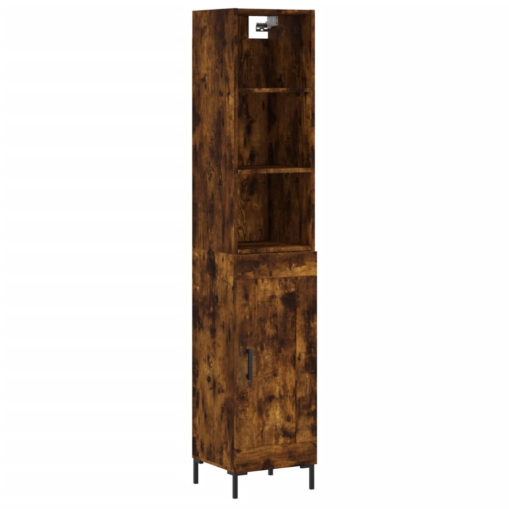 Credenza Rovere Fumo 34,5x34x180 cm in Legno Multistrato - homemem39