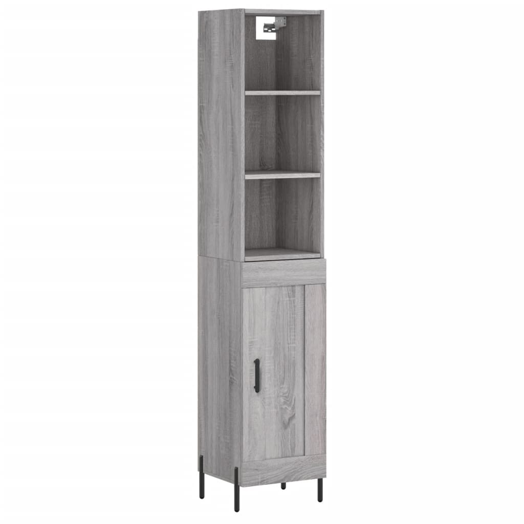 Credenza Grigio Sonoma 34,5x34x180 cm in Legno Multistrato - homemem39