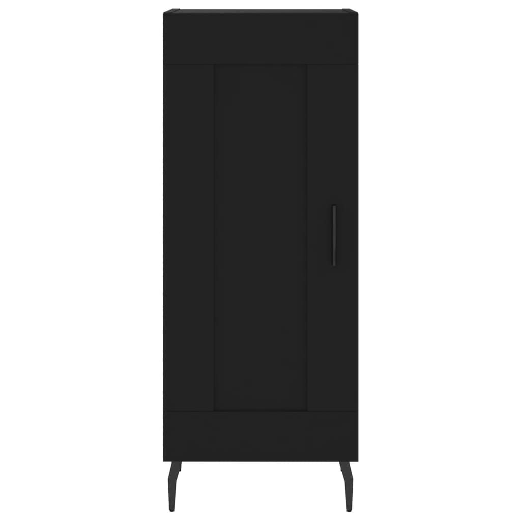 Credenza Nera 34,5x34x180 cm in Legno Multistrato - homemem39