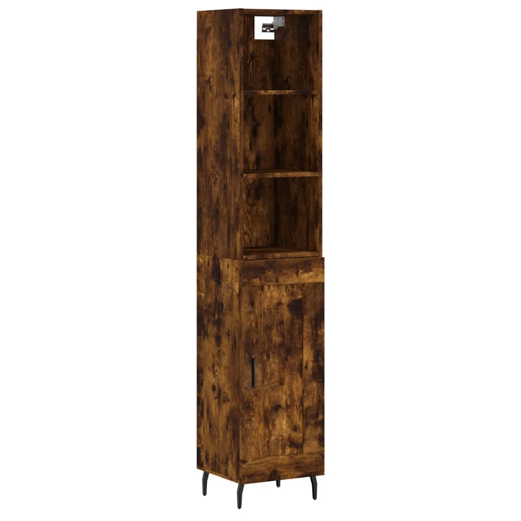 Credenza Rovere Fumo 34,5x34x180 cm in Legno Multistrato - homemem39