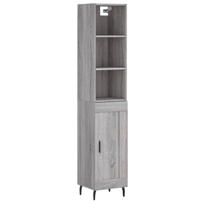 Credenza Grigio Sonoma 34,5x34x180 cm in Legno Multistrato - homemem39