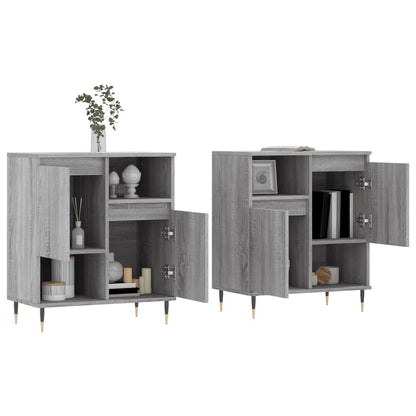 Credenze 2 pz Grigio Sonoma in Legno Multistrato - homemem39