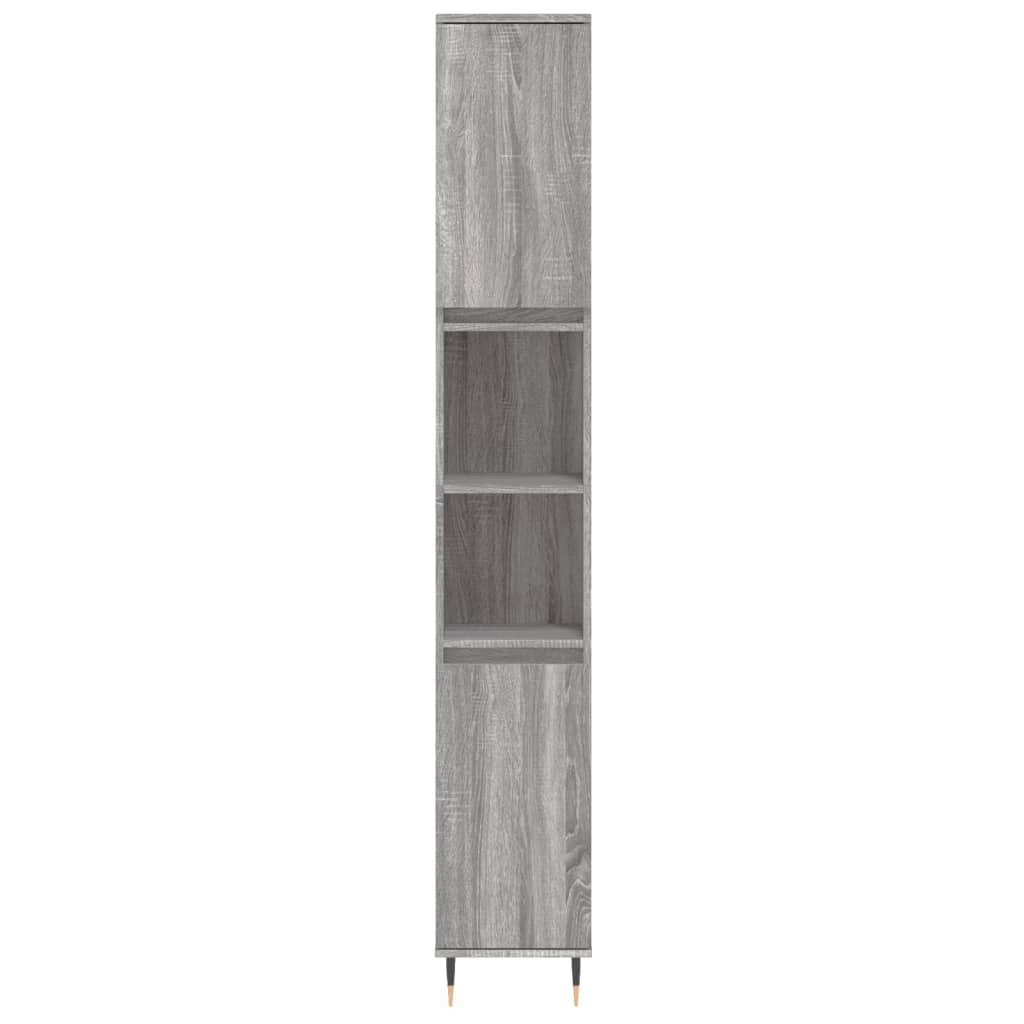 Set Mobili da Bagno 3 pz Grigio Sonoma in Legno Multistrato - homemem39