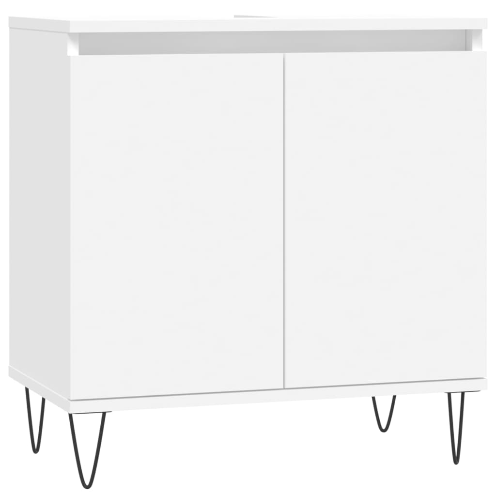 Set Mobili da Bagno 3 pz Bianco in Legno Multistrato - homemem39