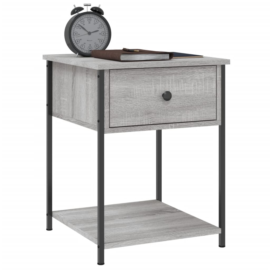 Comodini 2 pz Grigio Sonoma 44x45x58 cm in Legno Multistrato - homemem39